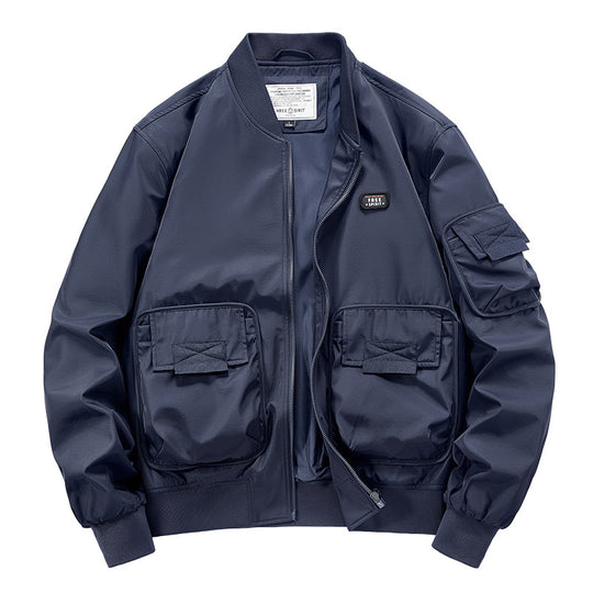 Men's  rugged multi-pocket nylon bomber jacket EB