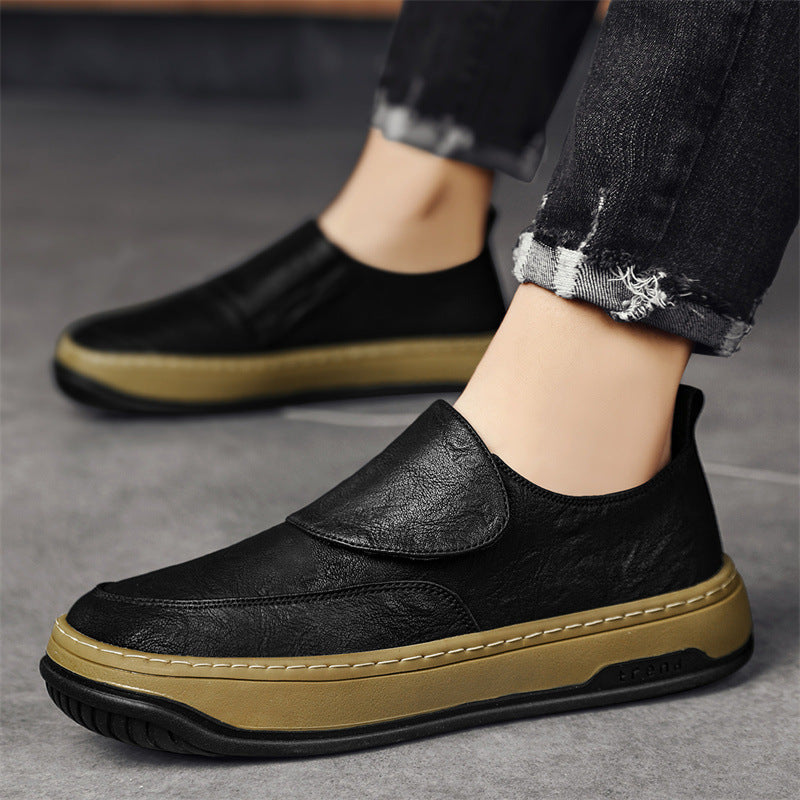 Damen Modische Slip-On Sneaker aus hochwertigem Leder EB