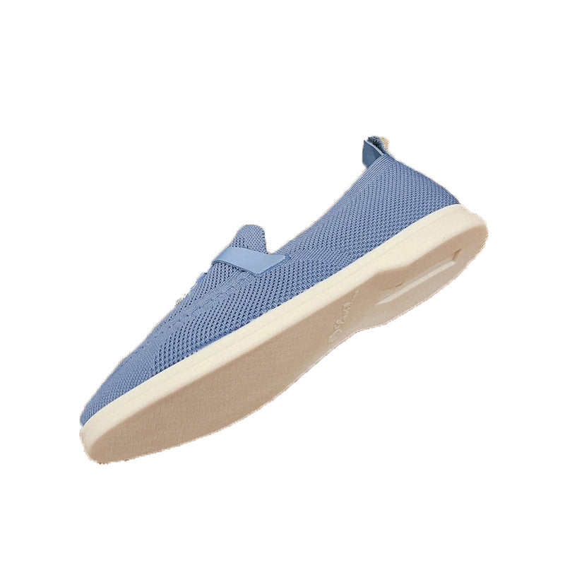 Damen Mokassins mit elastischer Textiloberfläche und modischer Schnallen-Applikation EB