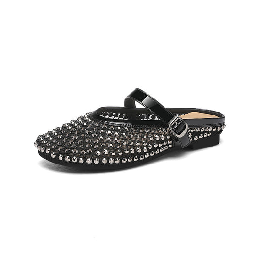 Damen Elegante Mokkassins mit funkelndem Schmuckdetail EB