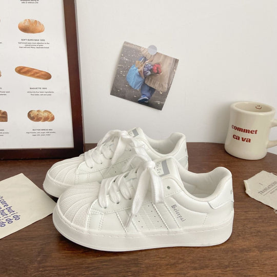 Damen Sportliche Sneakers mit dickem Sohlenprofil und atmungsaktiver Obermaterialstruktur EB