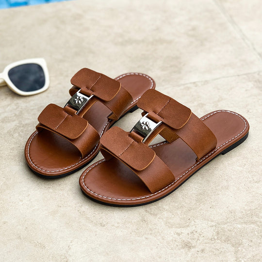 Damen modische Slides mit verstellbaren Riemen EB