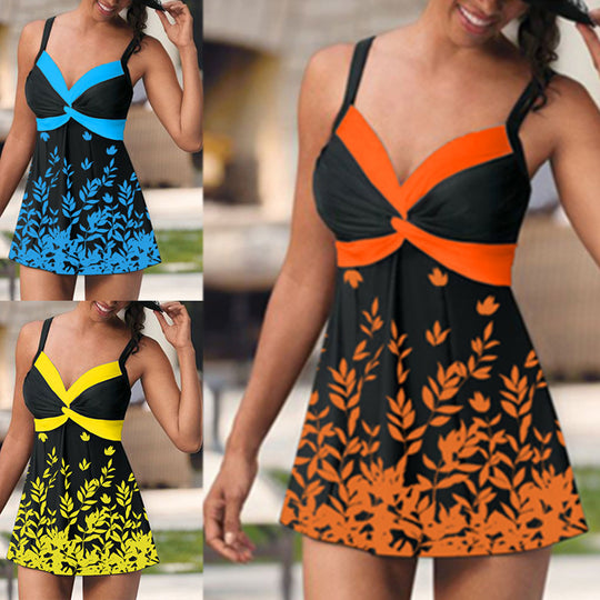 Damen modischer Strandkleid Badeanzug EB