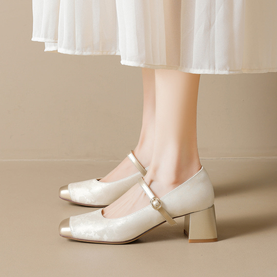 Damen elegante Ballerinas mit schickem Riemen und moderner Quersehne EB