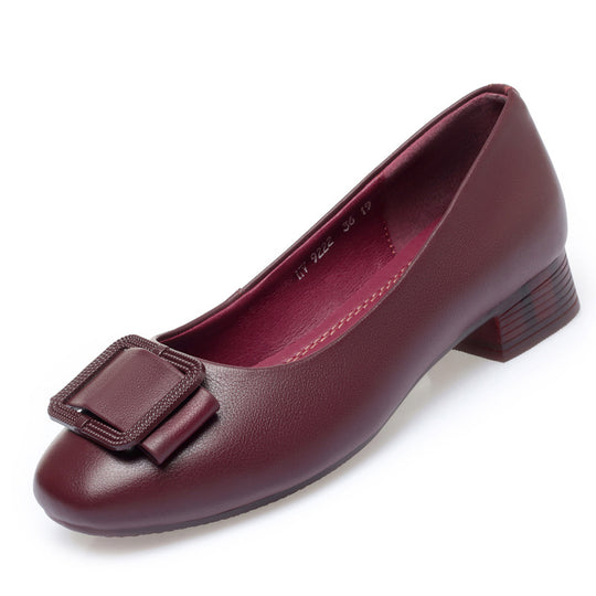 Damen Komfortable und elegante Ballerinas mit modischem Schnallen-Detail EB