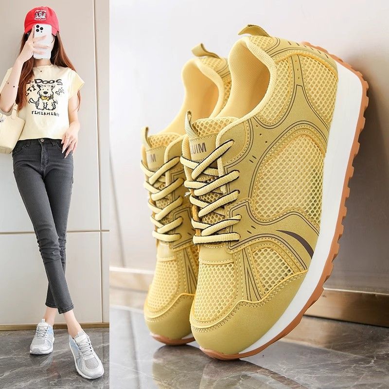 Damen Atmungsaktive Sport Sneaker mit flexiblem Mesh-Obermaterial und rutschfester Sohle EB