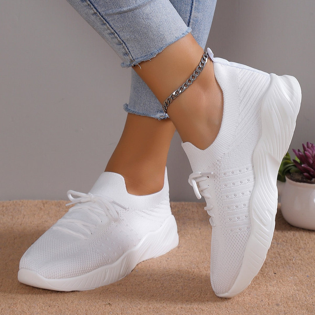 Damen atmungsaktive Slip-On Sportschuhe mit flexiblem Obermaterial EB