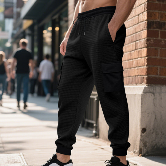 Herren Cargo-Jogginghose mit elastischem Bund und zahlreichen Taschen EB