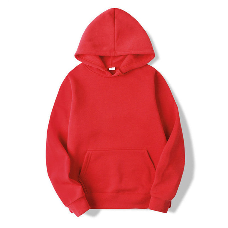 Unisex schlichter Kapuzenpullover mit Kängurutasche, gerippten Bündchen und relaxed Fit EB