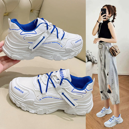 Damen Sportliche Chunky Sneakers mit atmungsaktiver Obermaterialstruktur EB