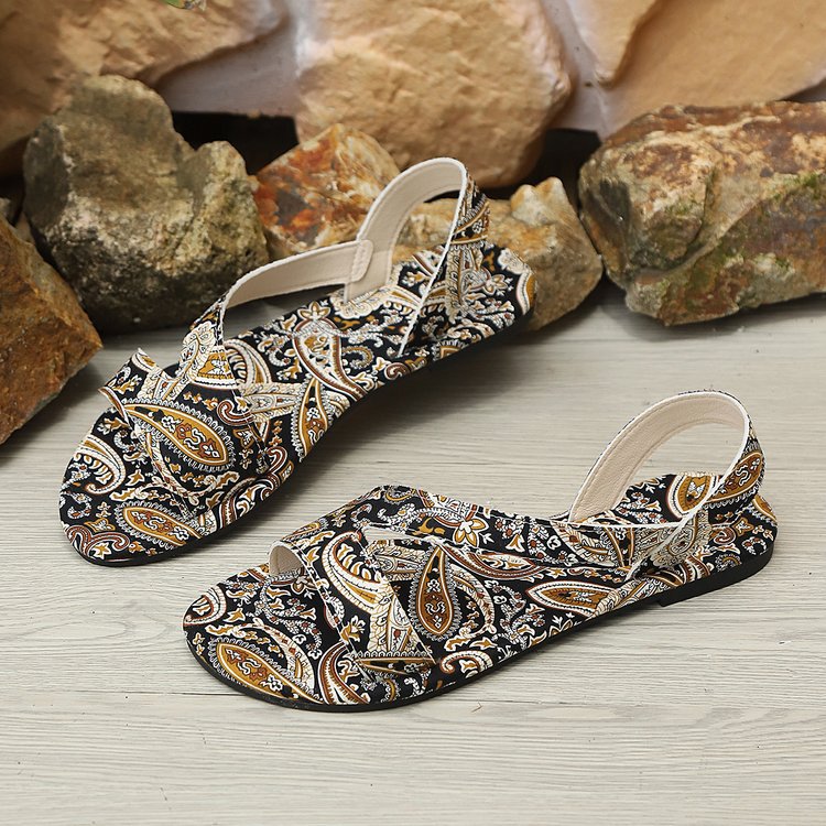 Damen offene Riemensandalen mit komfortablem Fußbett EB