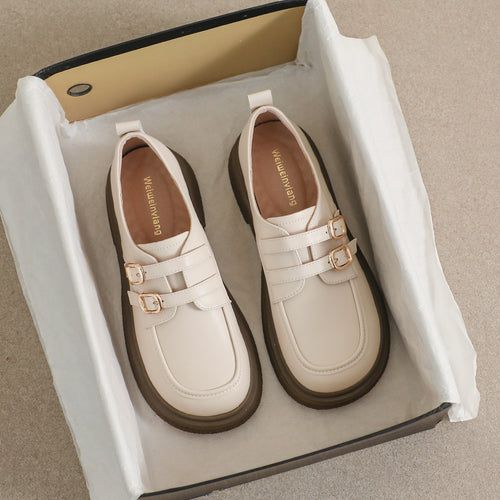 Damen modische Schnürschuhe mit Doppelriegelschnallen EB