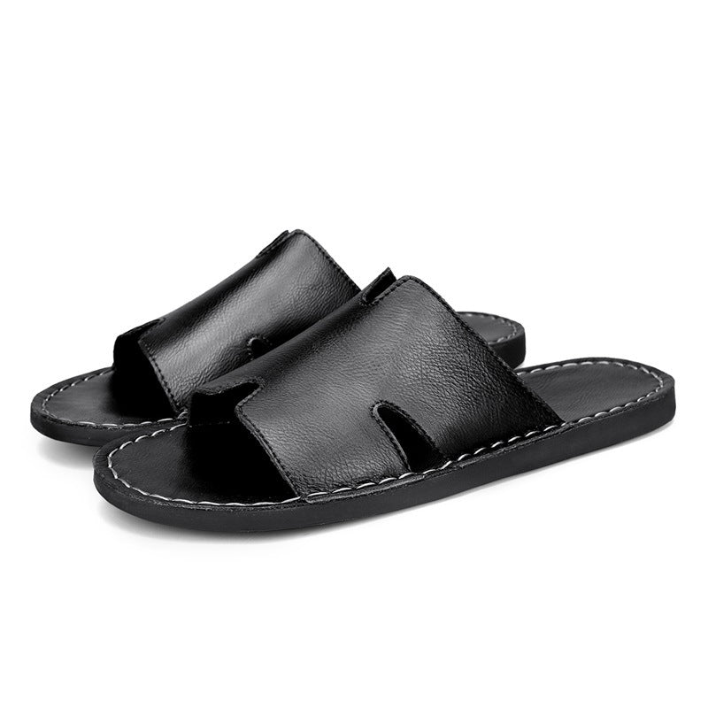 Herren Elegante und bequeme Leder-Sandalen mit verstellbarem Riemensystem EB
