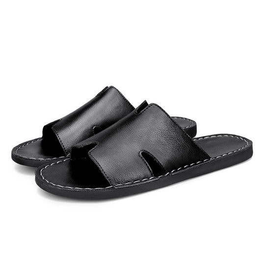 Herren Elegante und bequeme Leder-Sandalen mit verstellbarem Riemensystem EB