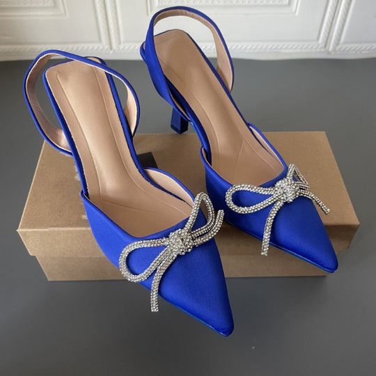 Damen Slingback-Pumps mit funkelndem Schleifendetail EB
