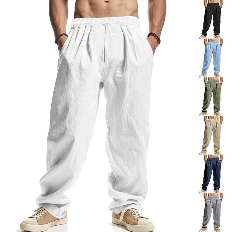 Herren Bequeme Sommerhose mit elastischem Bund und Seitentaschen EB