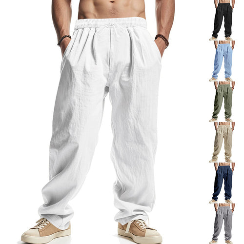 Herren Bequeme Sommerhose mit elastischem Bund und Seitentaschen EB