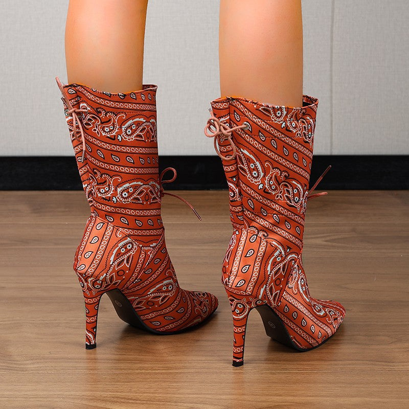 Damen High Heels Stiefel EB
