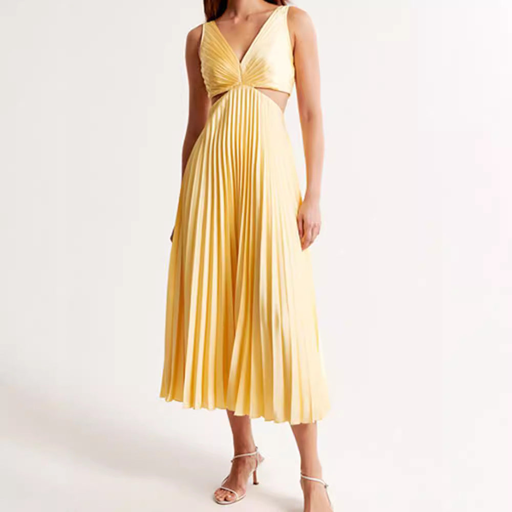 Damen Elegant gefaltetes Abendkleid EB