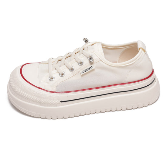 Damen Komfortable Sneaker mit dicker Plateau-Sohle und atmungsaktivem Obermaterial EB