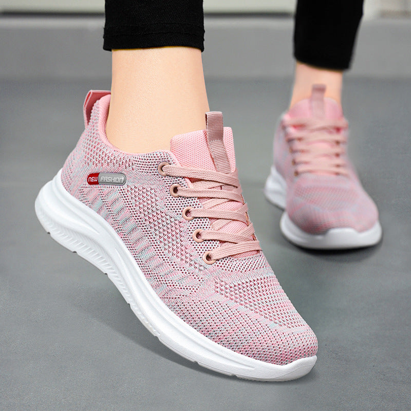 Damen Sportliche Lauf-Sneaker mit atmungsaktivem Mesh-Obermaterial und elastischer Sohle EB