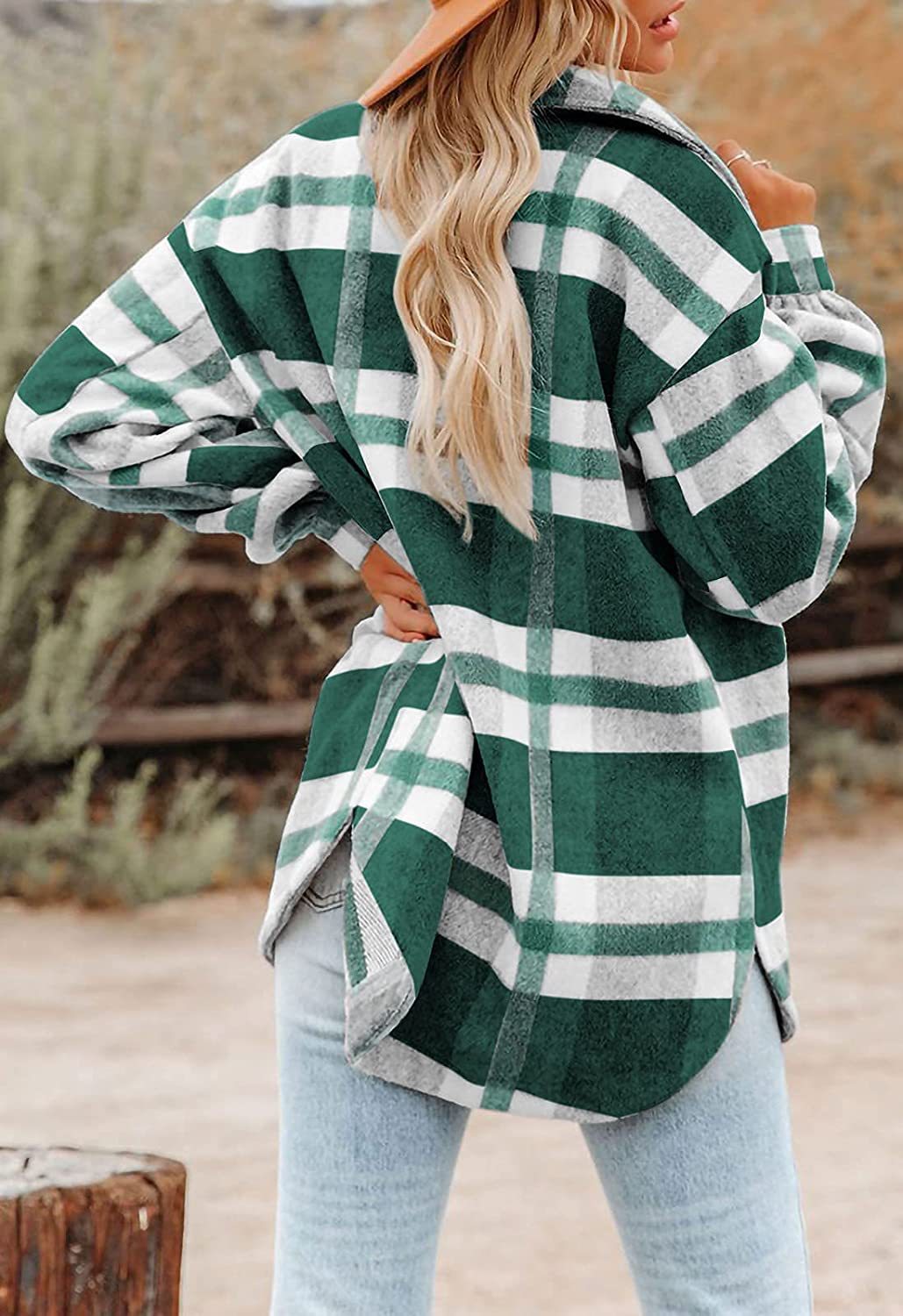 Damen Flanell-Hemdjacke im Karomuster EB