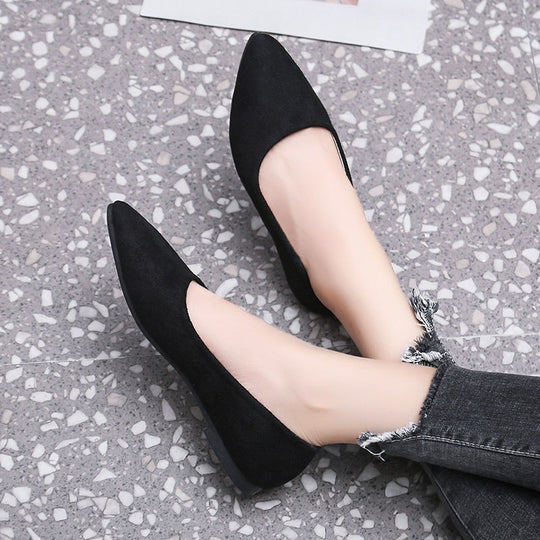 Damen Elegante Ballerinas mit spitzem Design und weicher Polsterung EB