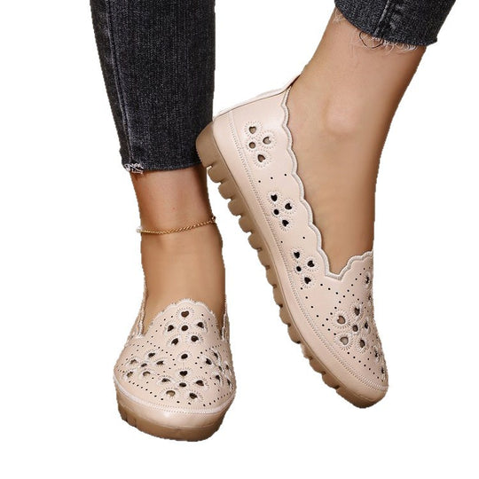 Damen Freizeit-Schuhe mit detaillierter Lochmusterung EB
