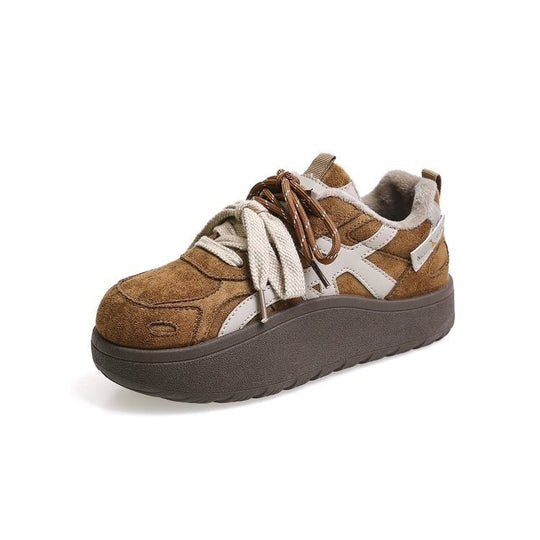 Damen Modische Sneakers mit warmem Innenfutter und elastischem Schnürsystem EB
