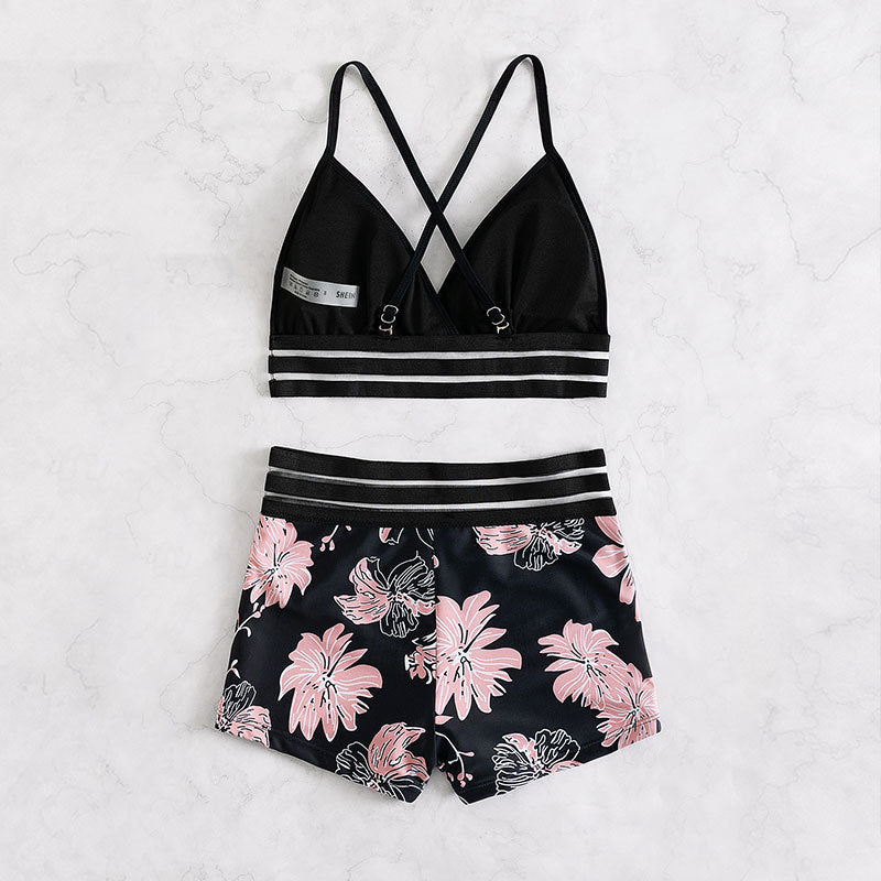 Damen Hochwertiger Bikini mit floralem Muster EB