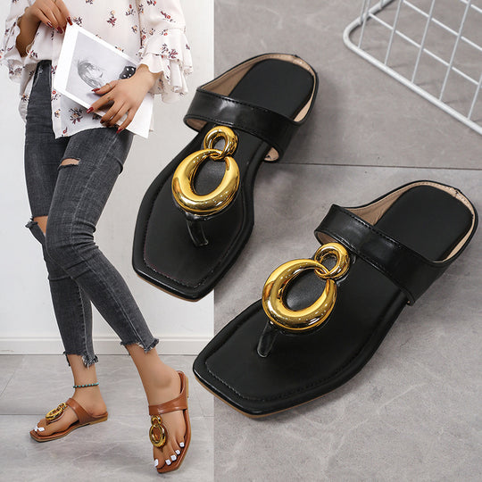 Damen modische Sandalen mit eleganter Schnalle und anatomischem Fußbett EB