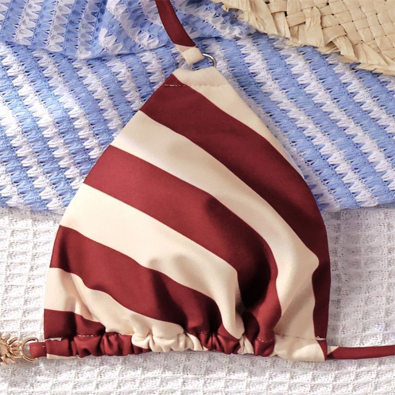Damen Triangel-Bikini mit gestricktem Detail und eleganten Once-Wave-Trägern EB