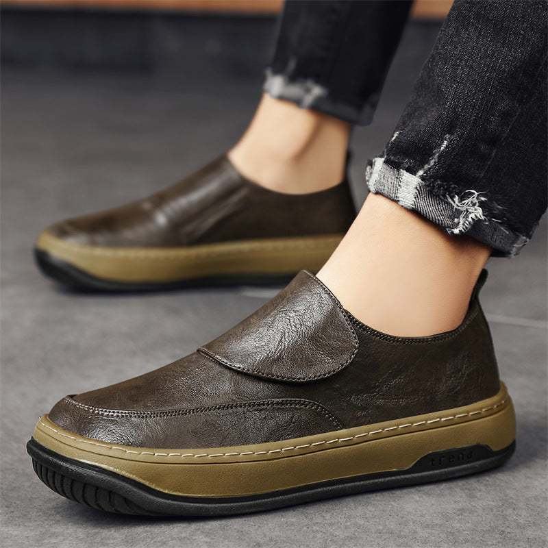 Damen Modische Slip-On Sneaker aus hochwertigem Leder EB