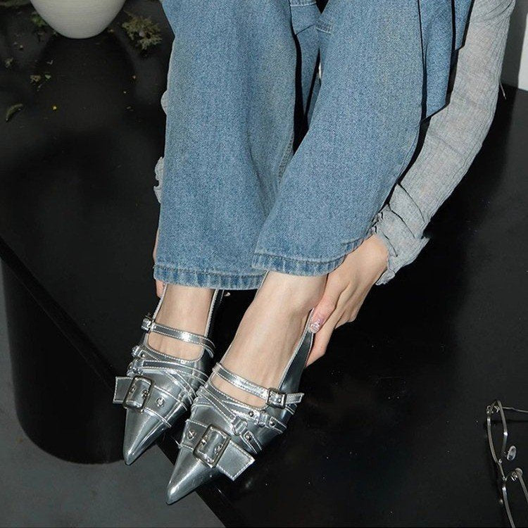 Damen elegante Sling-Pumps mit modischer Schnallenverzierung EB