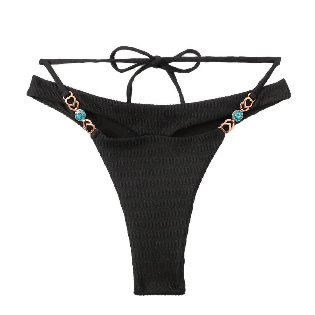 Damen Hochgeschnittenes Bikini-Unterteil mit dekorativen Akzenten EB