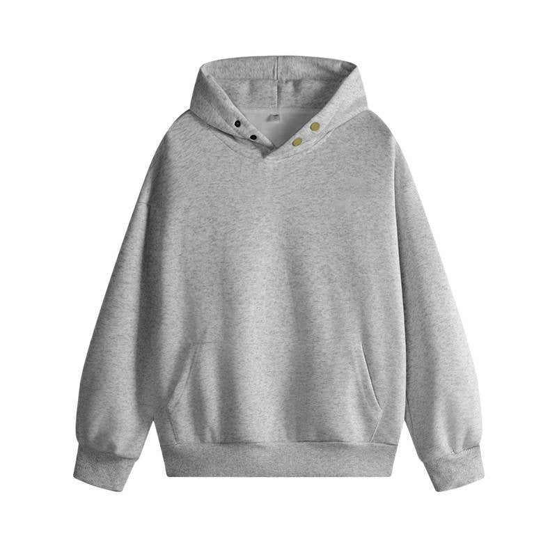 Damen Kapuzenpullover mit innovativem Schnitt und praktischen Druckknöpfen EB