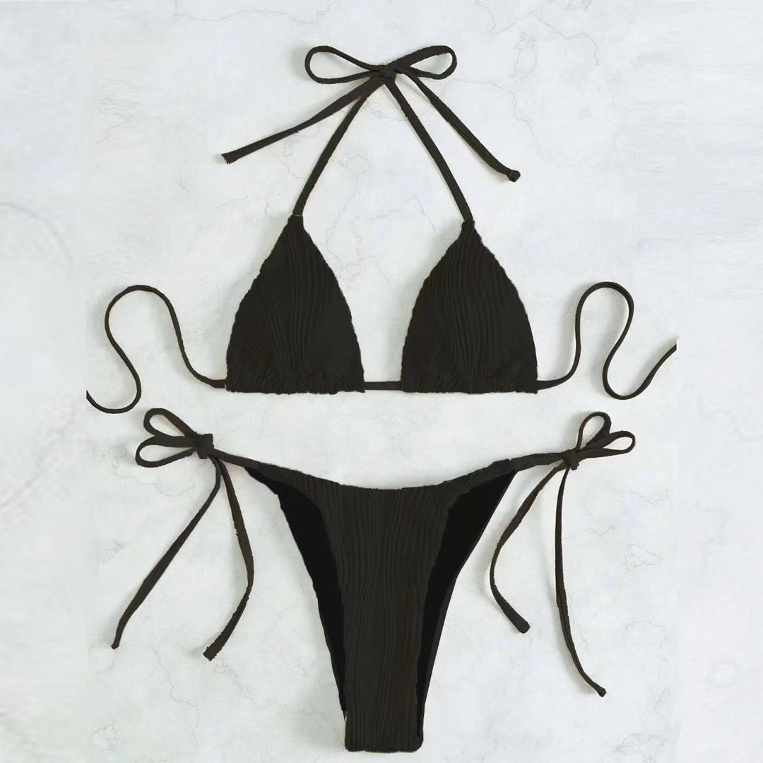 Damen Triangel-Bikini-Set mit eleganter Rüschendetail EB
