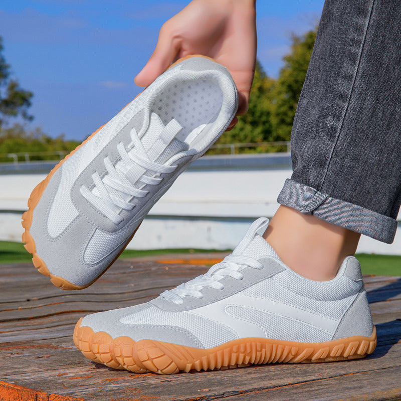 Unisex atmungsaktive Mesh-Sneaker mit Wildleder-Overlays, flexibler Profilsohle und ergonomischem Fußbett EB