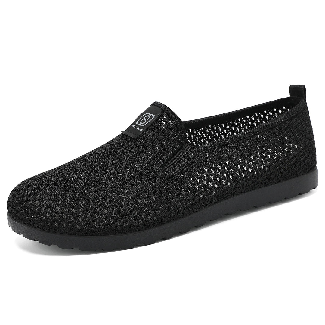 Damen nan atmungsaktiver gestrickter Slipper mit elastischem Einstieg und dämpfender EVA-Laufsohle EB