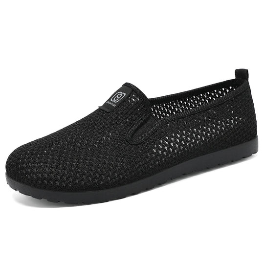 Damen nan atmungsaktiver gestrickter Slipper mit elastischem Einstieg und dämpfender EVA-Laufsohle EB