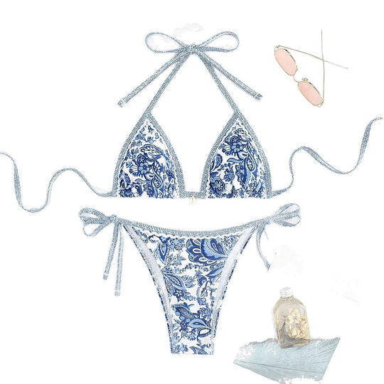 Damen Triangel-Bikini-Set mit floralem Design EB