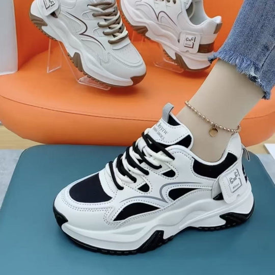 Damen Trendige Chunky Sneakers mit atmungsaktiver Sohle EB