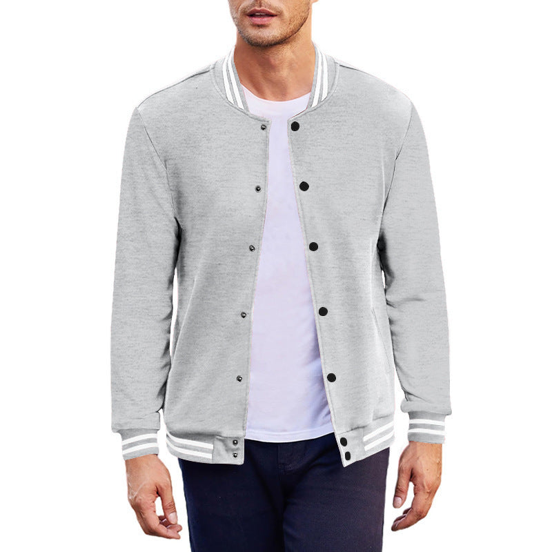 Herren Sportjacke mit kontrastierenden Bündchen und modernen Druckknöpfen EB
