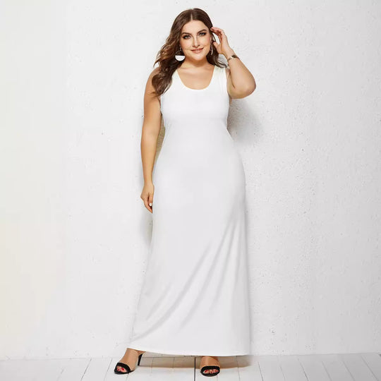 Damen figurbetontes Maxikleid mit klassischen Details EB