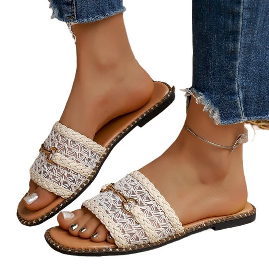 Damen Komfortable und elegante Riemen-Pantoletten EB