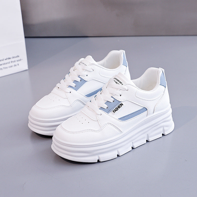 Damen modische Plateau Sneakers mit sportlichem Design EB