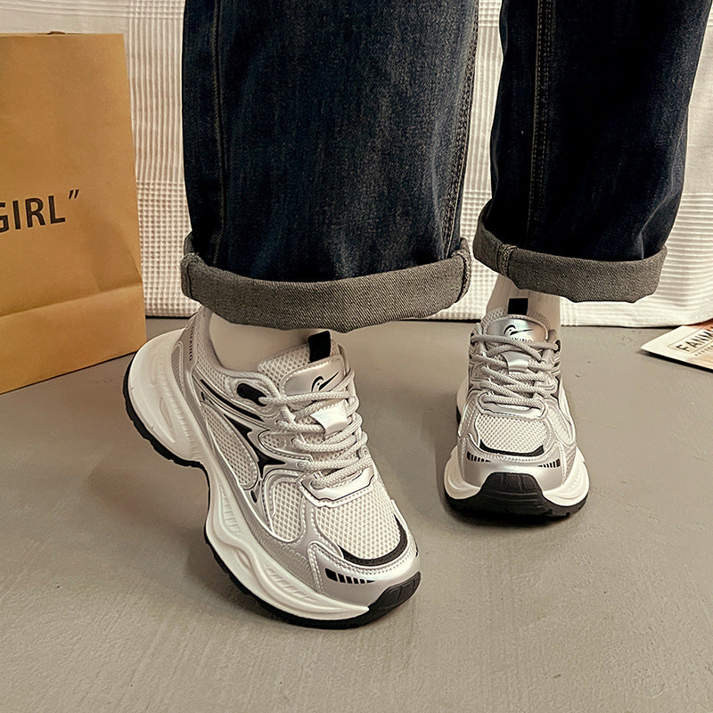 Damen Sportliche Sneakers mit atmungsaktiver Mesh-Oberfläche und stabiler Sohle EB