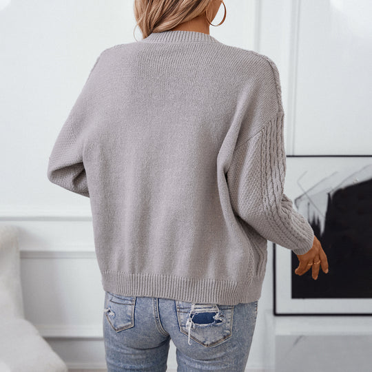 Damen Strickjacke mit dekorativer Struktur und Knöpfen EB