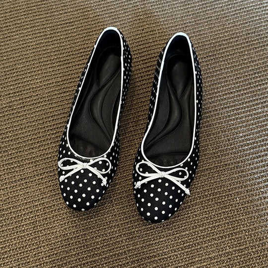 Damen Ballerinas mit modischem Punktedesign und bequemer Passform EB