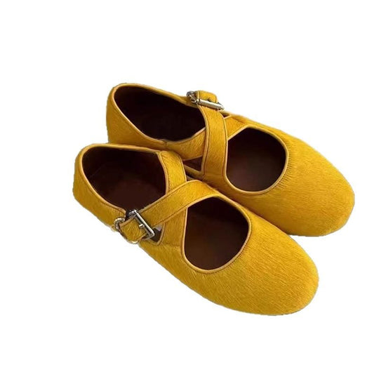 Damen Ballerinas mit elegantem Schnallenakzent und weich gepolsterter Innensohle EB